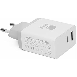 Фото товара Ainy сетевое USB + Type-C (3.4А, EA-042B, белое)