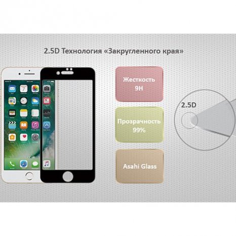 Фото товара Ainy Full Screen Cover для Apple iPhone 7 Plus/8 Plus (черное, 0.33mm)