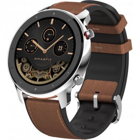 Фото товара Amazfit GTR 47mm (stainless steel case, leather strap, Global Version)