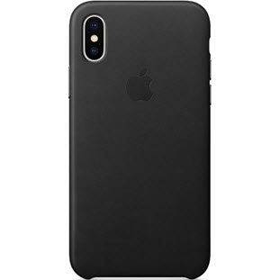 Фото товара Apple Leather Case для iPhone X (black, MQTD2ZM/A)