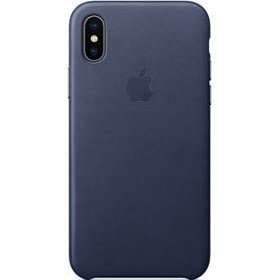 Фото товара Apple Leather Case для iPhone X (midnight blue, MQTC2ZM/A)