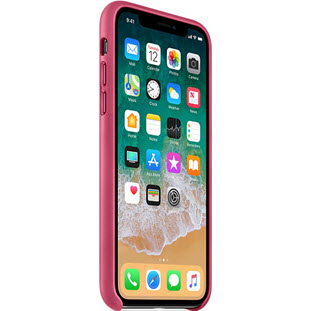 Фото товара Apple Leather Case для iPhone X (pink fuchsia, MQTJ2ZM/A)