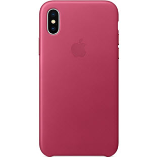 Фото товара Apple Leather Case для iPhone X (pink fuchsia, MQTJ2ZM/A)