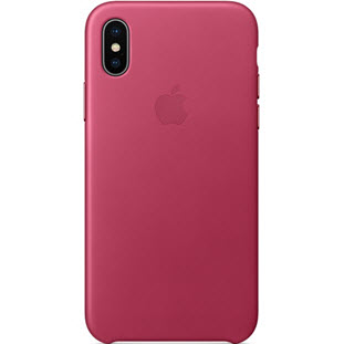 Фото товара Apple Leather Case для iPhone X (pink fuchsia, MQTJ2ZM/A)