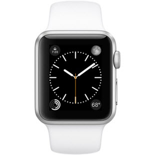 Фото товара Apple Watch 38mm (Stainless Steel Case with White Sport Band)