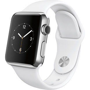 Фото товара Apple Watch 38mm (Stainless Steel Case with White Sport Band)