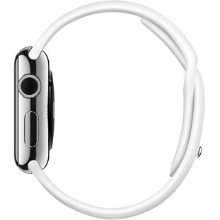 Фото товара Apple Watch 38mm (Stainless Steel Case with White Sport Band)