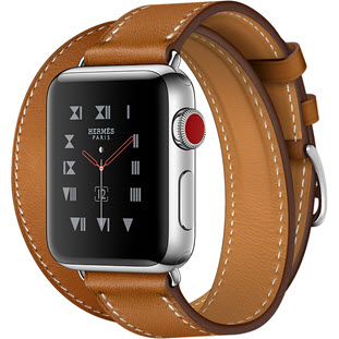 Фото товара Apple Watch Hermes Series 3 38mm (Stainless Steel Case with Fauve Barenia Leather Double Tour)