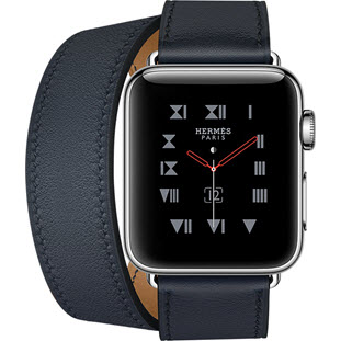 Фото товара Apple Watch Hermes Series 3 38mm (Stainless Steel Case with Indigo Swift Leather Double Tour)