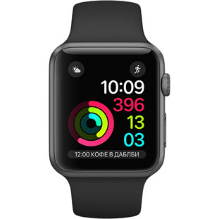 Фото товара Apple Watch Series 1 38mm (Space Gray Aluminum Case with Black Sport Band, MP022RU/A)