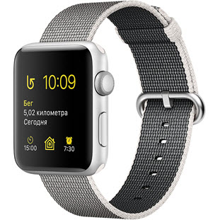 Фото товара Apple Watch Series 2 38mm (Silver Aluminum Case with Pearl Woven Nylon)