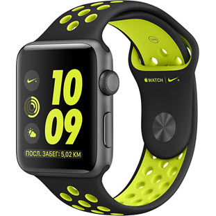 Фото товара Apple Watch Nike+ Series 2 42mm (Space Gray Aluminum Case with Black/Volt Nike Sport Band)