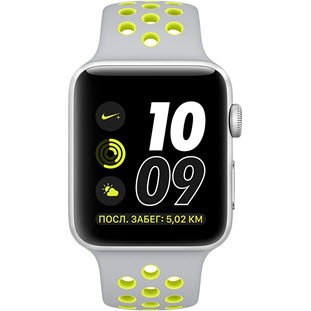 Фото товара Apple Watch Nike+ Series 2 42mm (Silver Aluminum Case with Flat Silver/Volt Nike Sport Band)