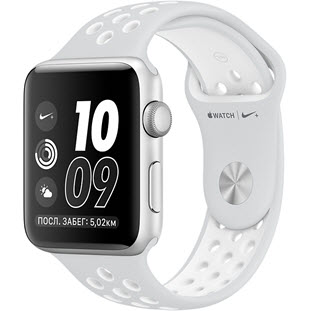 Фото товара Apple Watch Nike+ Series 2 42mm (Silver Aluminum Case with Pure Platinum/White Nike Sport Band)