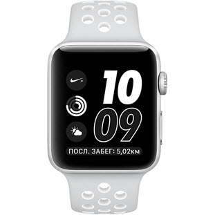 Фото товара Apple Watch Nike+ Series 2 42mm (Silver Aluminum Case with Pure Platinum/White Nike Sport Band)