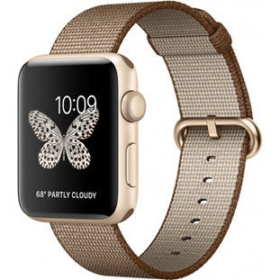 Фото товара Apple Watch Series 2 42mm (Gold Aluminum Case with Toasted Coffee/Caramel Woven Nylon)