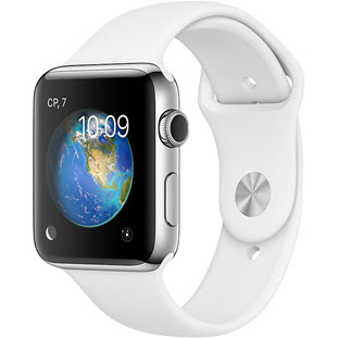 Фото товара Apple Watch Series 2 42mm (Stainless Steel Case with White Sport Band)