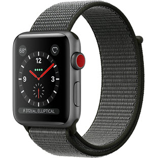 Фото товара Apple Watch Series 3 Cellular 38mm (Space Gray Aluminum Case with Dark Olive Sport Loop)