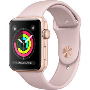 Фото товара Apple Watch Series 3 38mm (Gold Aluminum Case with Pink Sand Sport Band, MQKW2RU/A)