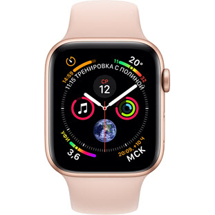 Фото товара Apple Watch Series 4 GPS 40mm (Gold Aluminum Case with Pink Sand Sport Band)