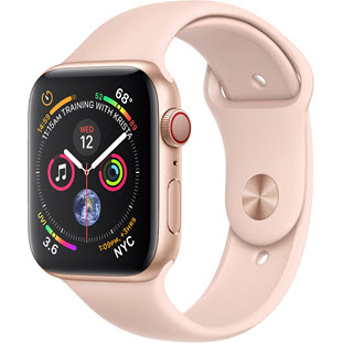 Фото товара Apple Watch Series 4 GPS + Cellular 40mm (Gold Aluminum Case with Pink Sand Sport Band)
