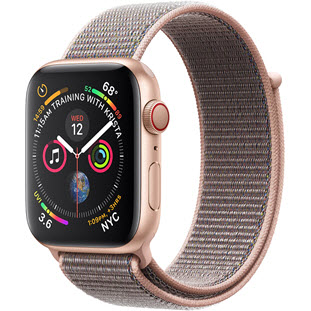 Фото товара Apple Watch Series 4 GPS + Cellular 40mm (Gold Aluminum Case with Pink Sand Sport Loop)