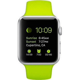 Фото товара Apple Watch Sport 38mm (Silver Aluminum Case with Green Sport Band)