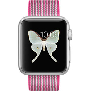 Фото товара Apple Watch Sport 38mm (Silver Aluminum Case with Pink Woven Nylon)