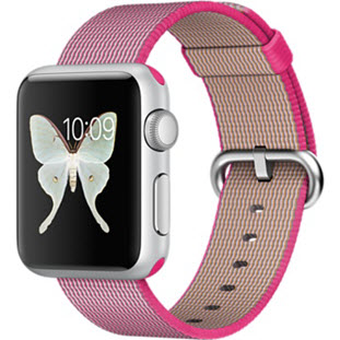 Фото товара Apple Watch Sport 38mm (Silver Aluminum Case with Pink Woven Nylon)