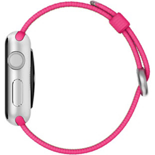 Фото товара Apple Watch Sport 38mm (Silver Aluminum Case with Pink Woven Nylon)