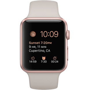 Фото товара Apple Watch Sport 42mm (Rose Gold Aluminum Case with Stone Sport Band)