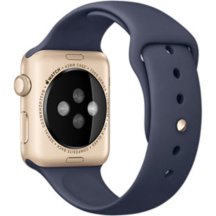 Фото товара Apple Watch Sport 42mm (Gold Aluminum Case with Midnight Blue Sport Band)