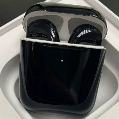 Фото товара Apple AirPods 2 Color (беспроводная зарядка чехла, gloss black)