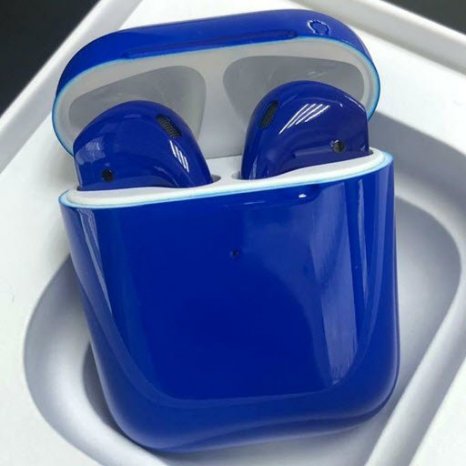 Фото товара Apple AirPods 2 Color (беспроводная зарядка чехла, gloss blue)