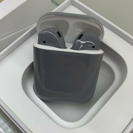 Фото товара Apple AirPods 2 Color (беспроводная зарядка чехла, gloss grey)