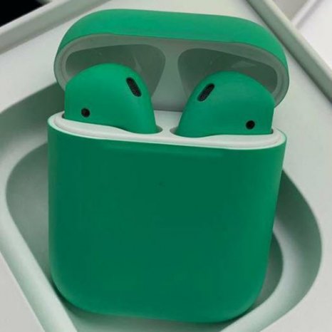 Фото товара Apple AirPods 2 Color (беспроводная зарядка чехла, matt green))