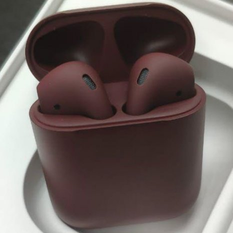Фото товара Apple AirPods 2 Color (беспроводная зарядка чехла, Premium matt rosy brown)
