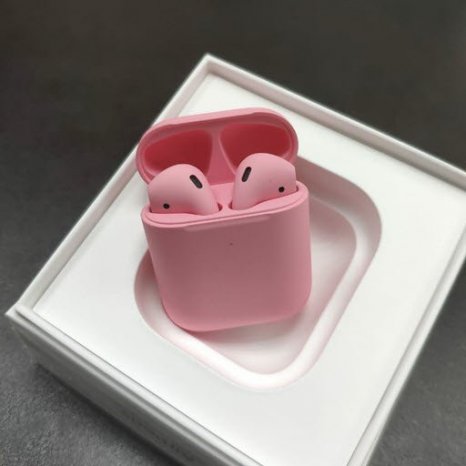 Фото товара Apple AirPods 2 Color (беспроводная зарядка чехла, Premium matt soft pink)