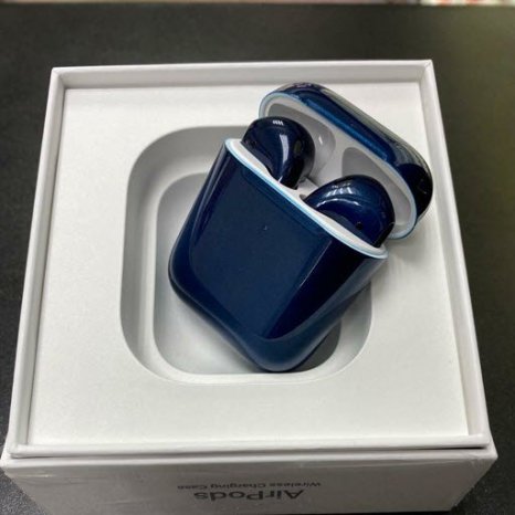 Фото товара Apple AirPods 2 Color (без беспроводной зарядки чехла, gloss dark blue)