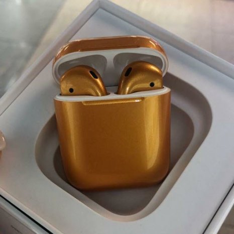 Фото товара Apple AirPods 2 Color (без беспроводной зарядки чехла, gloss gold)