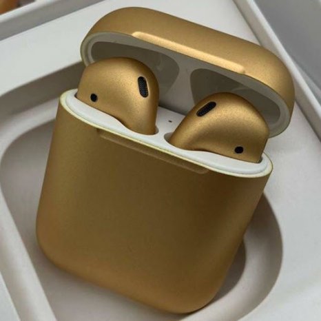 Фото товара Apple AirPods 2 Color (без беспроводной зарядки чехла, matt gold)