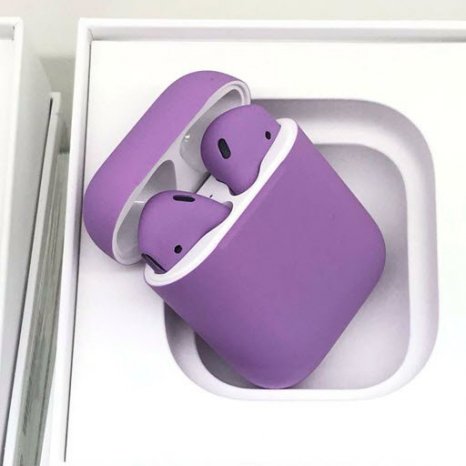 Фото товара Apple AirPods 2 Color (без беспроводной зарядки чехла, matt medium purple)