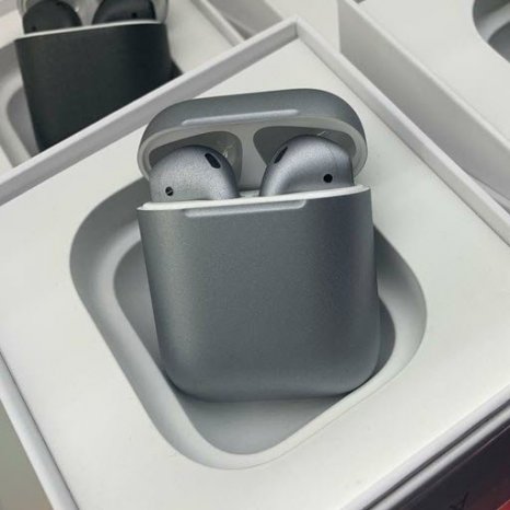Фото товара Apple AirPods 2 Color (без беспроводной зарядки чехла, matt silver)
