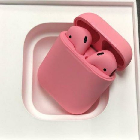Фото товара Apple AirPods 2 Color (без беспроводной зарядки чехла, Premium matt soft pink)