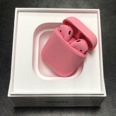 Фото товара Apple AirPods 2 Color (без беспроводной зарядки чехла, Premium matt soft pink)