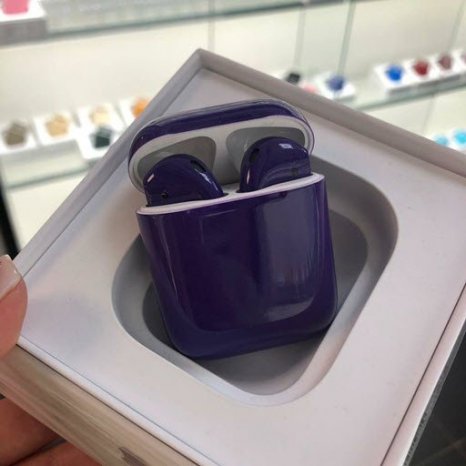 Фото товара Apple AirPods 2 Color (без беспроводной зарядки чехла, gloss violet)