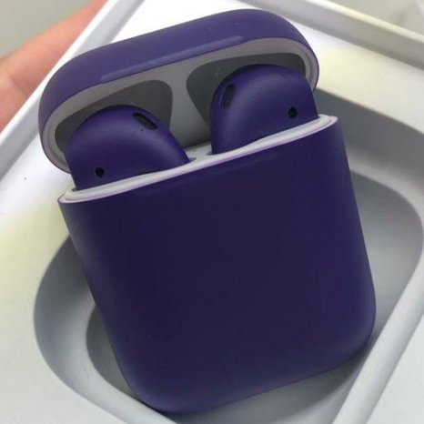 Фото товара Apple AirPods 2 Color (без беспроводной зарядки чехла, matt violet)