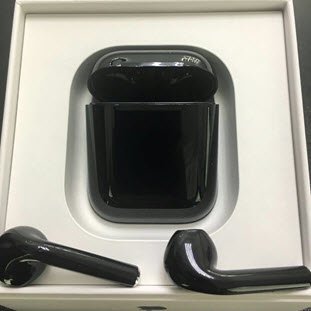 Фото товара Apple AirPods 2 Color (беспроводная зарядка чехла, Premium gloss black)