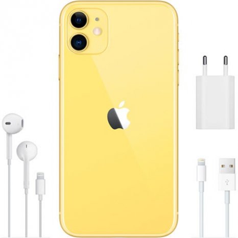 Фото товара Apple iPhone 11 (256Gb, yellow, MWMA2RU/A)