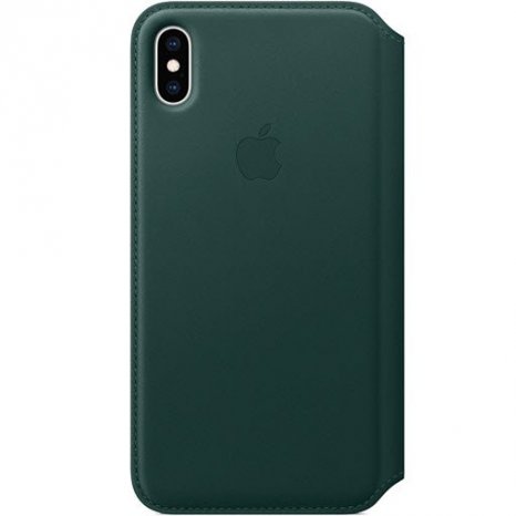 Фото товара Apple Leather Folio для iPhone XS Max (forest green, MRX42ZM/A)